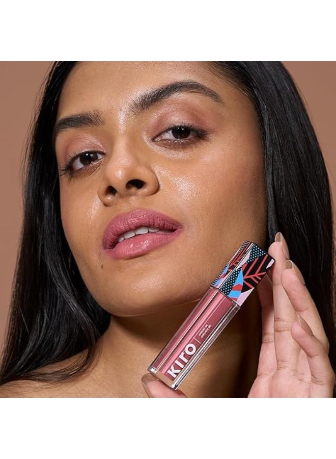 Kiro Non-Stop Airy Matte Liquid Lipstick - Muted Orchid (Rose Pink), 5ml | Super-Pigmented, Long-Lasting, hydrating | Waterproof, Smudge-Proof, Lightweight | Infused with Avocado & Apricot Oil - Image 3